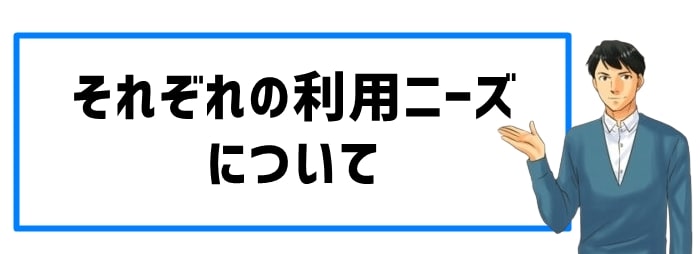 利用者のニーズに合わせた選択